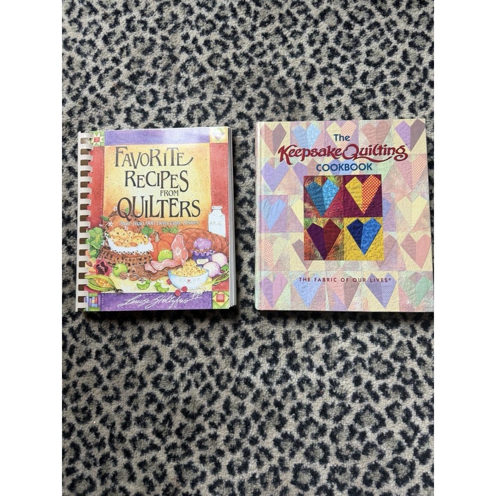 Lot 2 Quilting Cookbooks Favorite Recipes From Quilters Keepsake Recipes Vtg